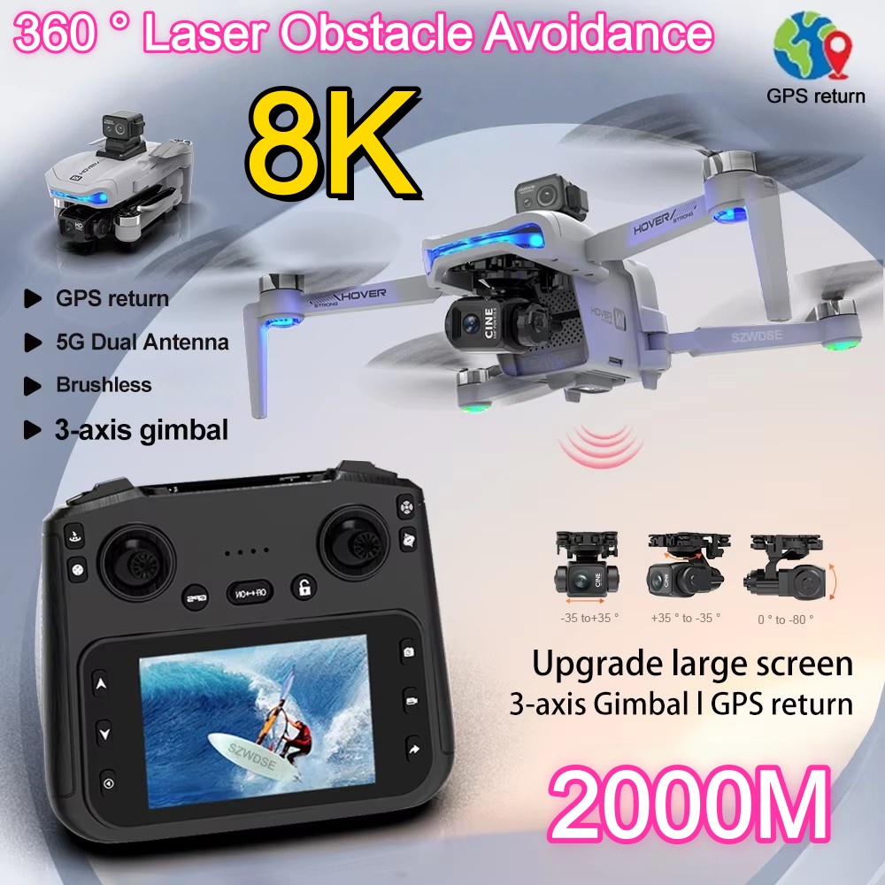Drone 2KM avec cardan trois ax - Drone Gimbal 3 Axis avis et prix